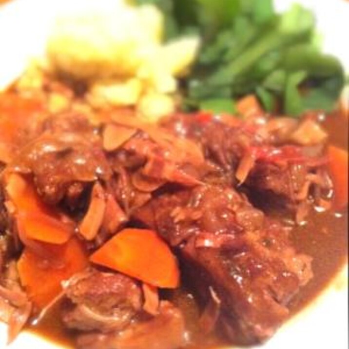 ルクルーゼでかんたん かたまりお肉の赤ワイン煮 レシピ 作り方 By 小麦子1976 楽天レシピ